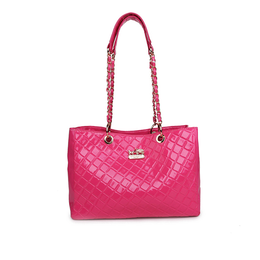 Coach Rhombic Medium Pink Shoulder Bags BCI | Women - Click Image to Close